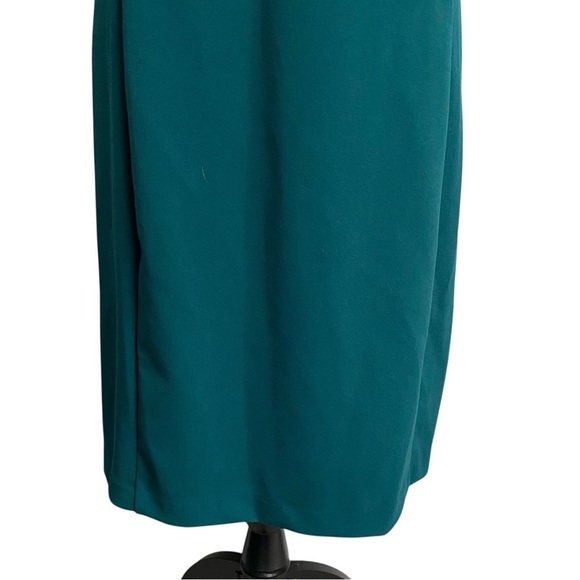 DKNY Emerald Green Sheath Dress Size 8 NWT Flutter Sleeve Cocktail Wedding Guest - Picture 3 of 13
